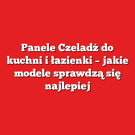 Panele Czeladź do kuchni i łazienki – jakie modele sprawdzą się najlepiej
