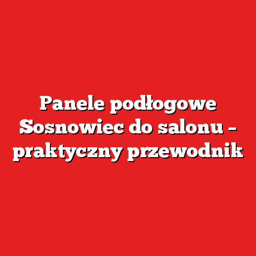 Panele podłogowe Sosnowiec do salonu – praktyczny przewodnik