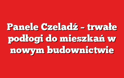 Panele Czeladź – trwałe podłogi do mieszkań w nowym budownictwie