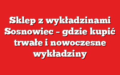 Sklep z wykładzinami Sosnowiec – gdzie kupić trwałe i nowoczesne wykładziny