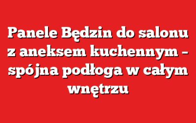 Panele Będzin do salonu z aneksem kuchennym – spójna podłoga w całym wnętrzu