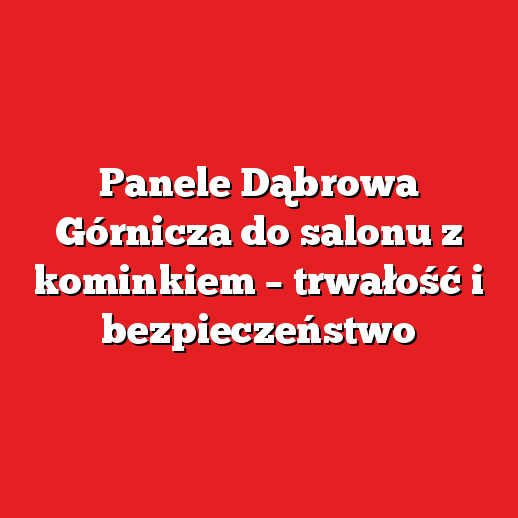 Panele Dąbrowa Górnicza do salonu z kominkiem – trwałość i bezpieczeństwo