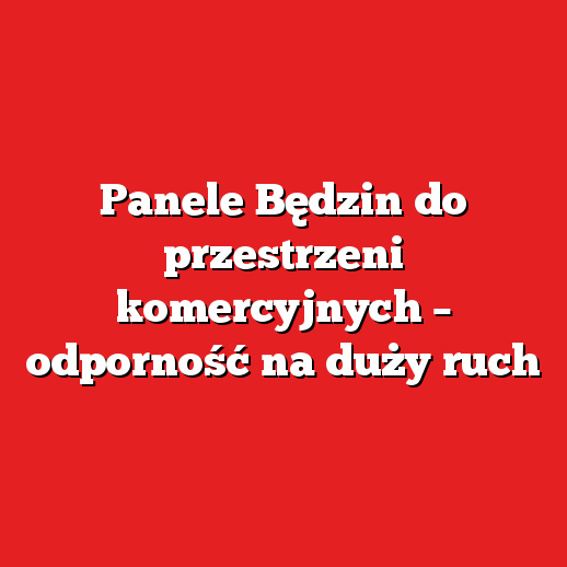 Panele Będzin do przestrzeni komercyjnych – odporność na duży ruch