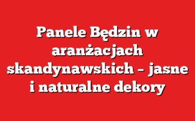 Panele Będzin w aranżacjach skandynawskich – jasne i naturalne dekory