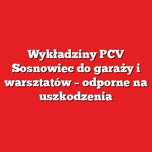 Wykładziny PCV Sosnowiec do garaży i warsztatów – odporne na uszkodzenia