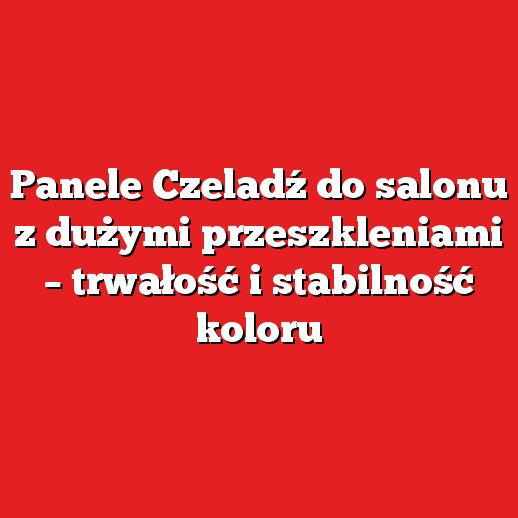 Panele Czeladź do salonu z dużymi przeszkleniami – trwałość i stabilność koloru