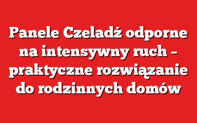 Panele Czeladź odporne na intensywny ruch – praktyczne rozwiązanie do rodzinnych domów