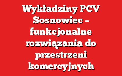 Wykładziny PCV Sosnowiec – funkcjonalne rozwiązania do przestrzeni komercyjnych