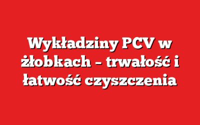 Wykładziny PCV w żłobkach – trwałość i łatwość czyszczenia