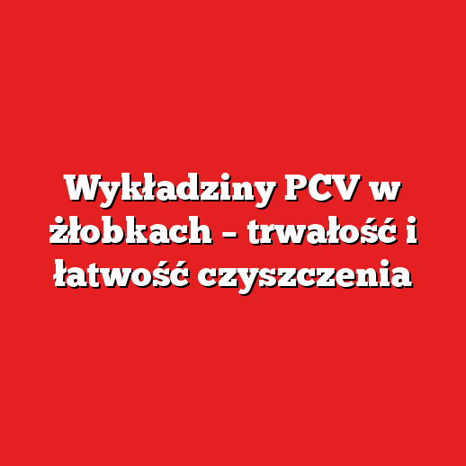 Wykładziny PCV w żłobkach – trwałość i łatwość czyszczenia